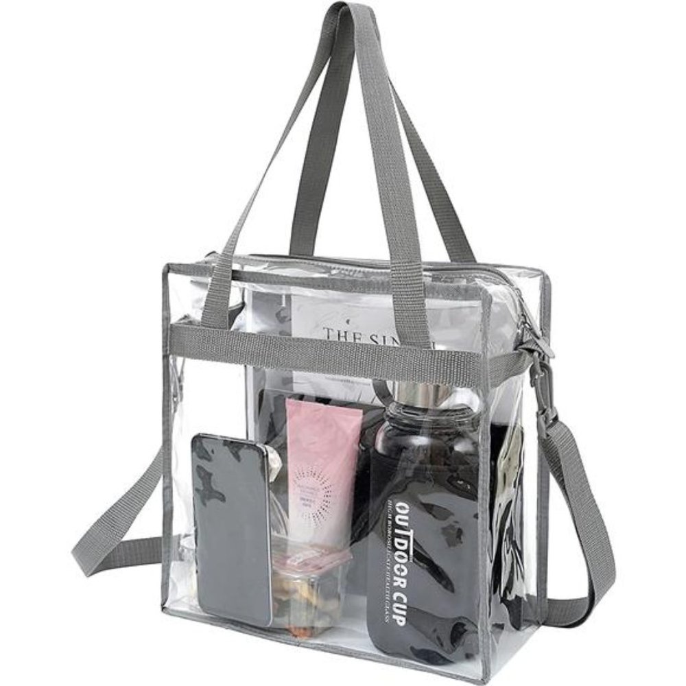 Clear bags Stadium Approved Clear Tote Bag Zipper Closure Crossbody Messenger